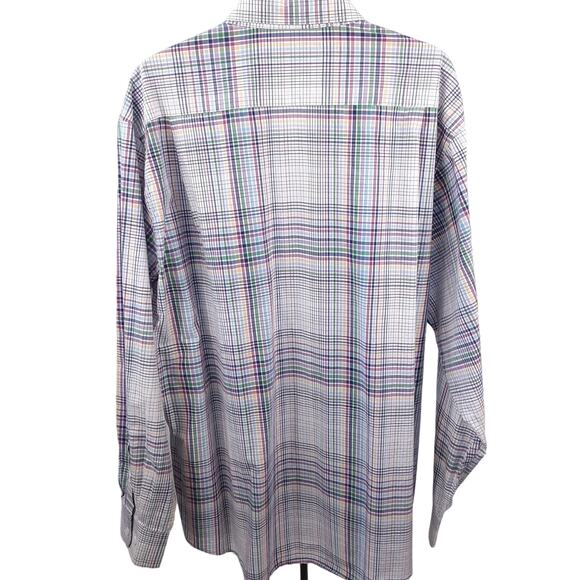 Alex Cannon Red Blue Green White Plaid Men's Button Down  Size XL - Picture 2 of 5